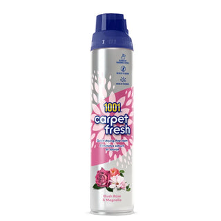 1001 Carpet Fresh air freshener can with floral design on a white background