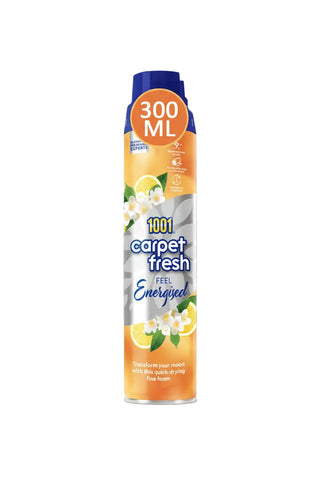 300ml can of 1001 Carpet Fresh on a gray background