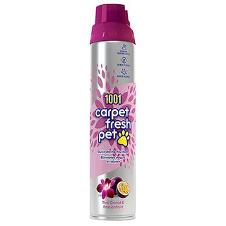 1001 Carpet Fresh Pet air freshener can on a white background