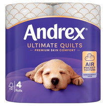 ANDREX TOILET ROLL ULTIMATE QUILTS 3Ply 4 pk