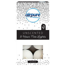 AIRPURE - 8 HOUR TEALIGHTS UNSCENTED 8s