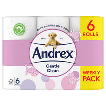 ANDREX TOILET ROLL GENTLE CLEAN 170sht  6rolls (c) FSC®