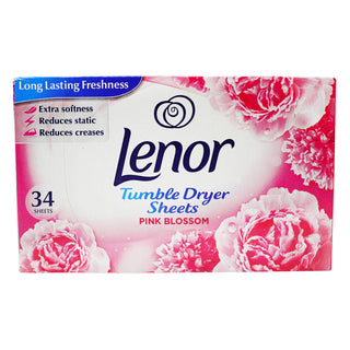LENOR TUMBLE DRYER SHEETS PINK BLOSSOM 34s