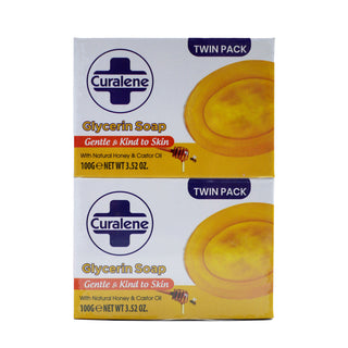 CURALENE SOAP GLYCERINE NATURAL HONEY & OIL TWIN 100g