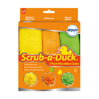 AIRPURE SCRUB A DUCK MICROFIBRE CLOTHS 3 pack