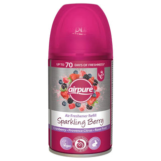 Airpure sparkling berry air freshener refill can on a white background