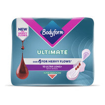 Bodyform Ultimate for heavy flows packaging on a white background