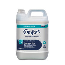 Large bottle of Comfort Professional fabric softener on a white background
