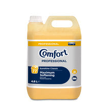 Large bottle of Comfort Professional fabric softener on a white background