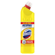 Dettol bottle with yellow label on a white background