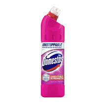 Domestos disinfectant bottle on a white background