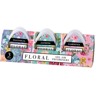FLORAL GEL AIR FRESHENER 3 PACK  180 g